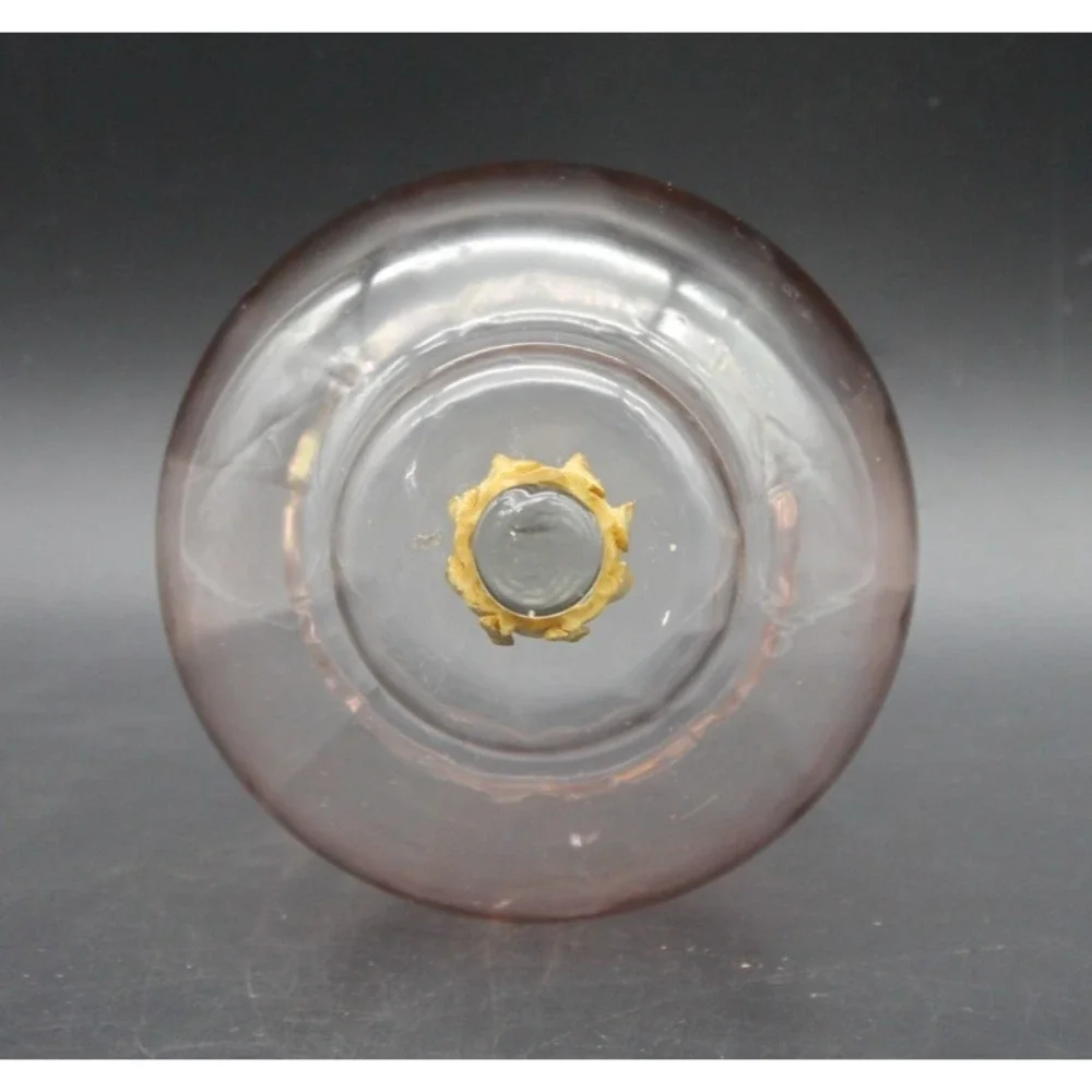 Vintage Pink Glass Votive Candle Cup Insert for Candlestick Holder